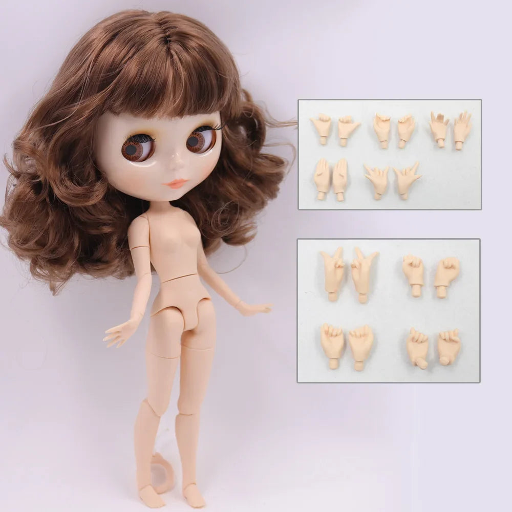 ICY DBS Blythe Doll 1/6 BJD Jointed Body — 30cm White Skin Anime Doll with Shiny & Matte Face, Special Price Gift Toy