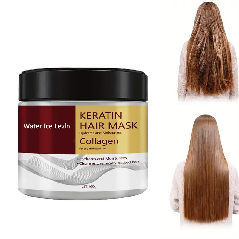 Collagen & Keratin Hair Mask – Deep Moisturizing Conditioner for Frizz Control, Damaged Hair Repair, Soft & Smooth Revitalizing Hair Care Treatment