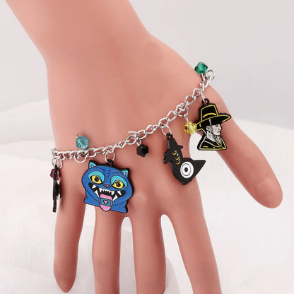 Y2K K-Pop Demon Hunters Bead & Enamel Pendant Bracelet – HUNTR/X Bangle Cosplay Jewelry Gift