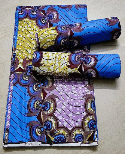 African Ankara Wax Print Fabric - 100% Cotton Batik Patchwork Sewing Material for Dresses & Crafts