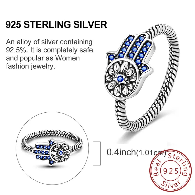 925 Sterling Silver Rings - Bow, Heart, Sun, Moon & Star Zircon Jewelry for Women, Birthday & Anniversary Gift