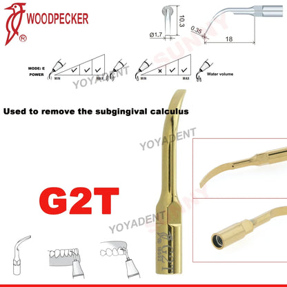 Woodpecker Dental Scaler Tips – Ultrasonic Tooth Cleaning, Endo & Perio Scaling Tips, Fit EMS UDS Scaler Handpiece