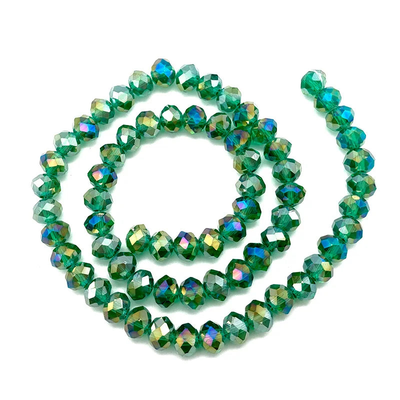 Faceted Crystal Glass Beads 2-8mm Loose Spacer Beads for DIY Jewelry Making Bracelets & Earrings