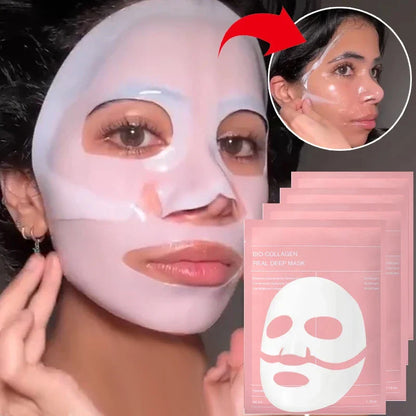 Bio Collagen Facial Mask – Deep Hydrating, Pore Shrinking Overnight Moisturizer Brightening Korean Skincare