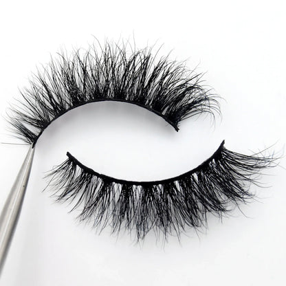 Visofree 3D Mink Eyelashes – Thick Handmade Full Strip Cruelty-Free False Lashes for Makeup M56