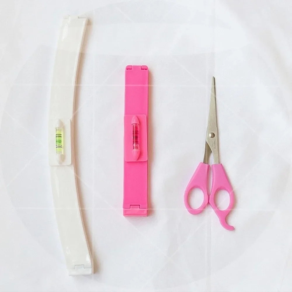 3Pcs Hair Cutting Tool Kit - Bangs Trimming Scissors & Comb Set for DIY Home Hair Styling