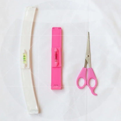 3Pcs Hair Cutting Tool Kit - Bangs Trimming Scissors & Comb Set for DIY Home Hair Styling