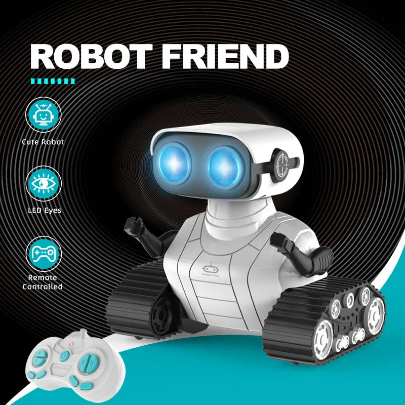 Ebo Rechargeable RC Robot Toy – Remote Control Robot with Music & LED Eyes, Fun Gift for Boys & Girls