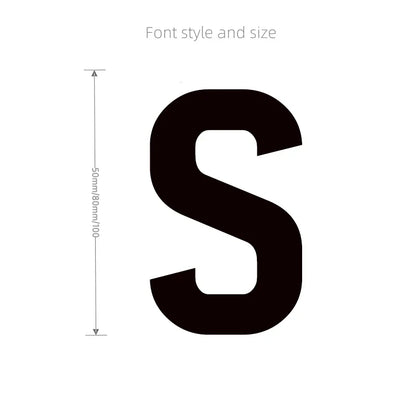 3D Mirror Acrylic Alphabet Wall Stickers – Black English Letters & Numbers for Personalized Door & Room Decor