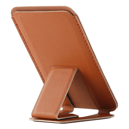 Phone Wallet Stick-On Card Holder – 3M Adhesive Credit Card Slot with Folding Kickstand for Phone Case