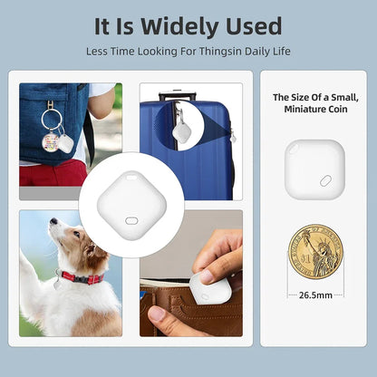 Mini Tracking Device for Apple Find My — Smart iTag Bluetooth GPS Tracker for Keys, Child, Pet & Car, iOS Compatible
