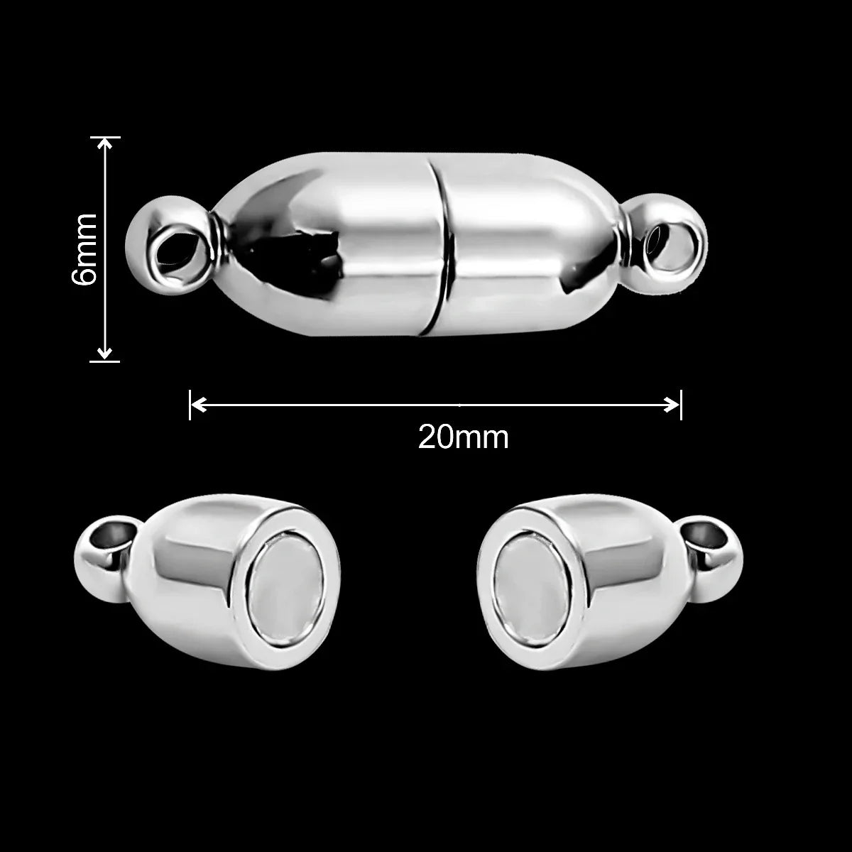 Magnetic Jewelry Clasps - Strong Buckle Connectors with Lobster Clasps for DIY Bracelets, Necklaces & Jewelry Making