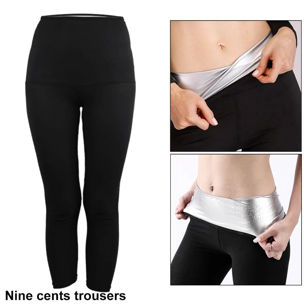 Women’s Sauna Sweat Suit Shorts – Waist Trainer Body Shaper with Pockets for Fitness, Gym & Weight Loss