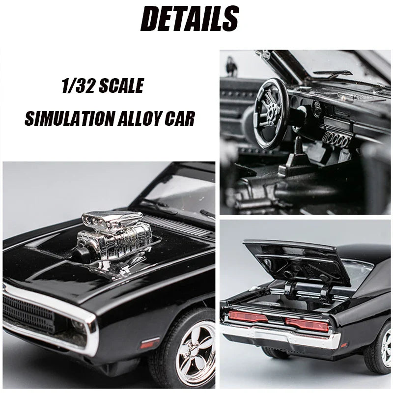 1:32 Challenger 1970 Classic Alloy Car Model – Diecast Toy Vehicle for Kids & Collector Decoration