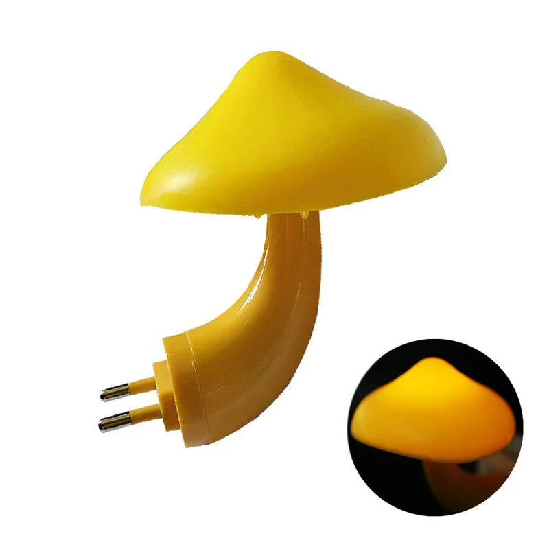 Mushroom Shape LED Night Light – Automatic Light Sensor Wall Lamp for Bedroom & Toilet Ambient Home Decor