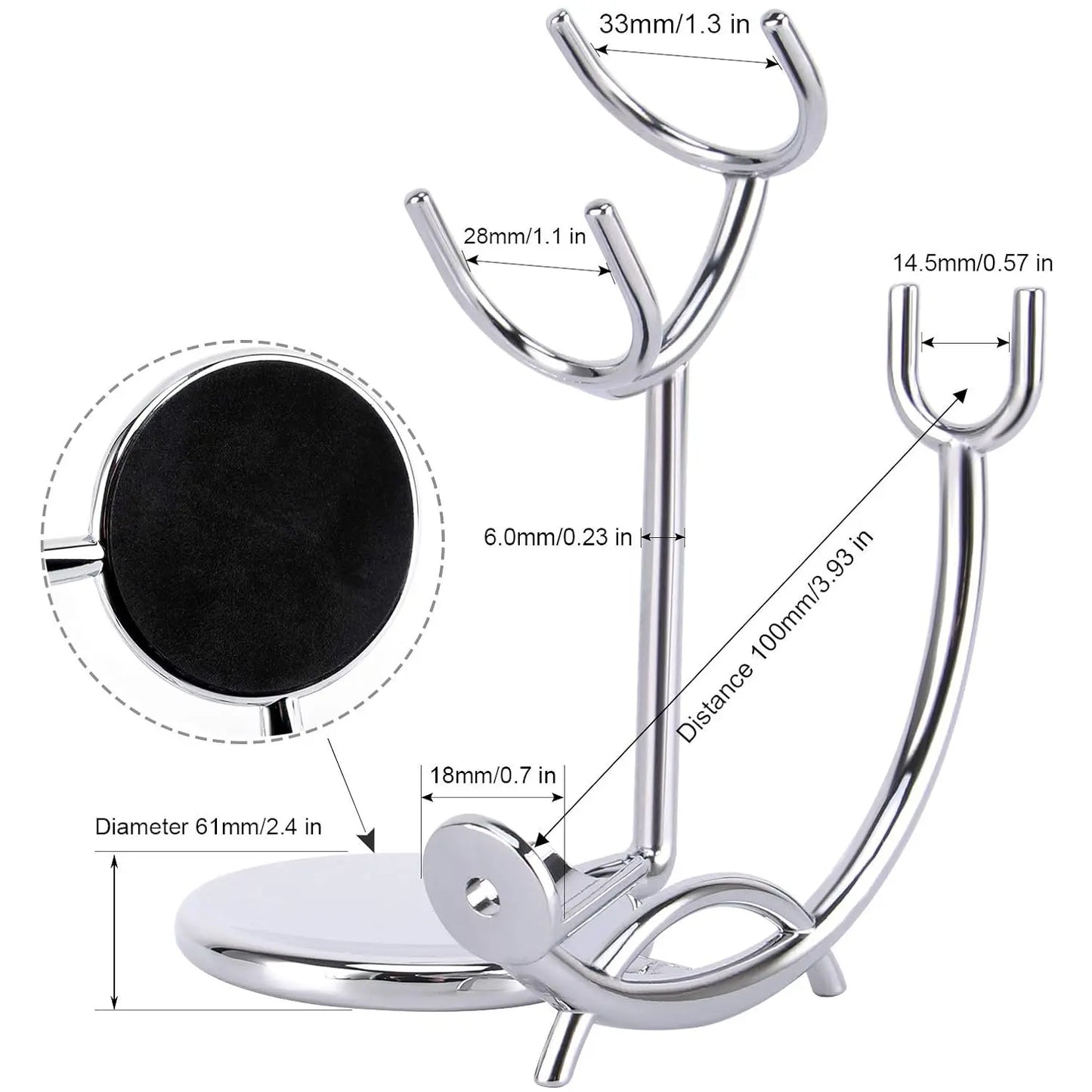 Stainless Steel Shaving Stand and Soap Bowl – Unbreakable, Rust-Resistant for Smooth Wet Shaving