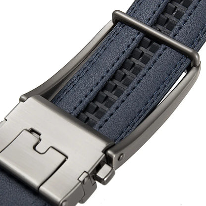 Click Belts for Men — Luxury Designer Genuine Leather Belt with Automatic Buckle, High-Quality Fashion Waist Strap