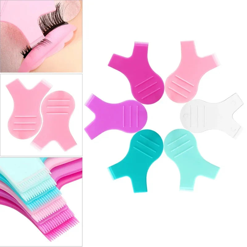 10pcs Reusable Eyelash Brushes – Y Shape Comb for Lash Lifting, Curling & Extension Perm Tools