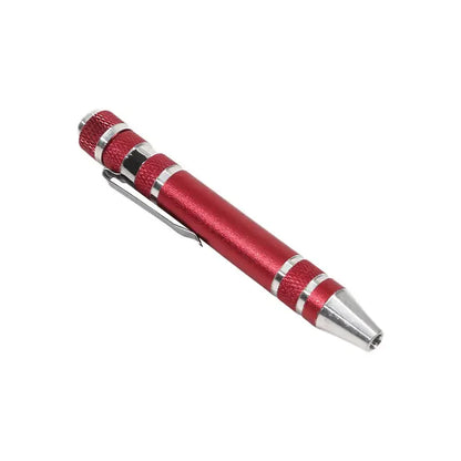 8-in-1 Aluminum Alloy Screwdriver Pen — Replaceable Bits for Easy Repairs & Disassembly