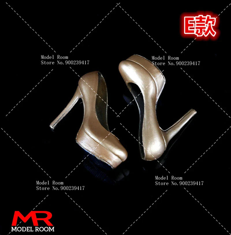 1/6 Scale Fashion Girl High Heel Shoes — Stiletto Court Shoe Model for 12" TBL PH Female Action Figures