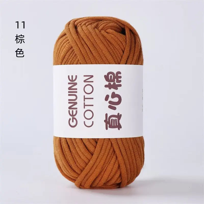 50g Genuine Cotton Yarn - Easy-to-Use Crochet Yarn for Beginners, Hand Knitting & DIY Projects (Scarves, Blankets, Hats, Clothes)
