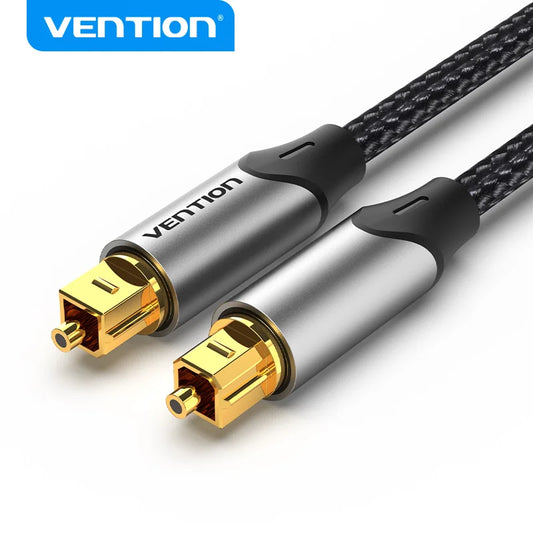 Vention Digital Optical Audio Cable – Toslink SPDIF Coaxial, 1m/2m for Amplifiers, Blu-ray, Xbox 360, PS4, Soundbar Fiber Cable