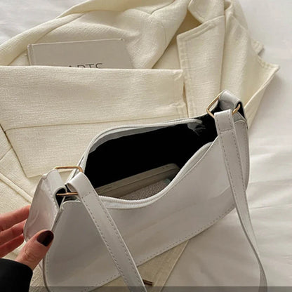 Retro Solid Color PU Leather Shoulder Bag – Fashion Women's Handbag, Casual Designer Hobo Underarm Bag