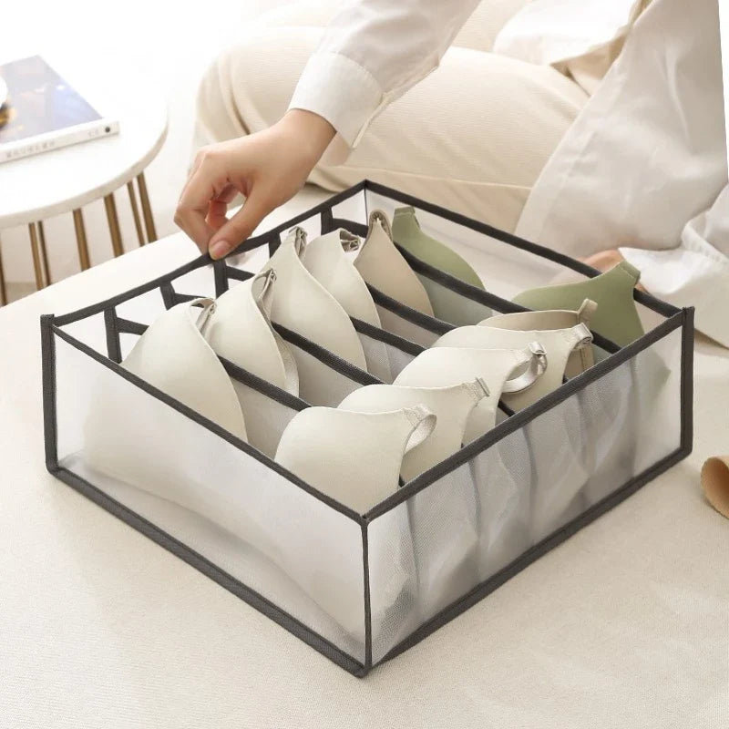 Organizer Storage Boxes for Panties & Socks – Wardrobe Divider for Pants, Underwear, Bras, Jeans & Clothes
