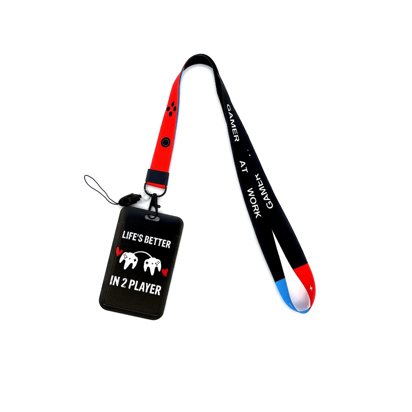 Gamer ID Card Holder Lanyard — Cool Credential Neck Strap & Badge Keychain for Men & Women