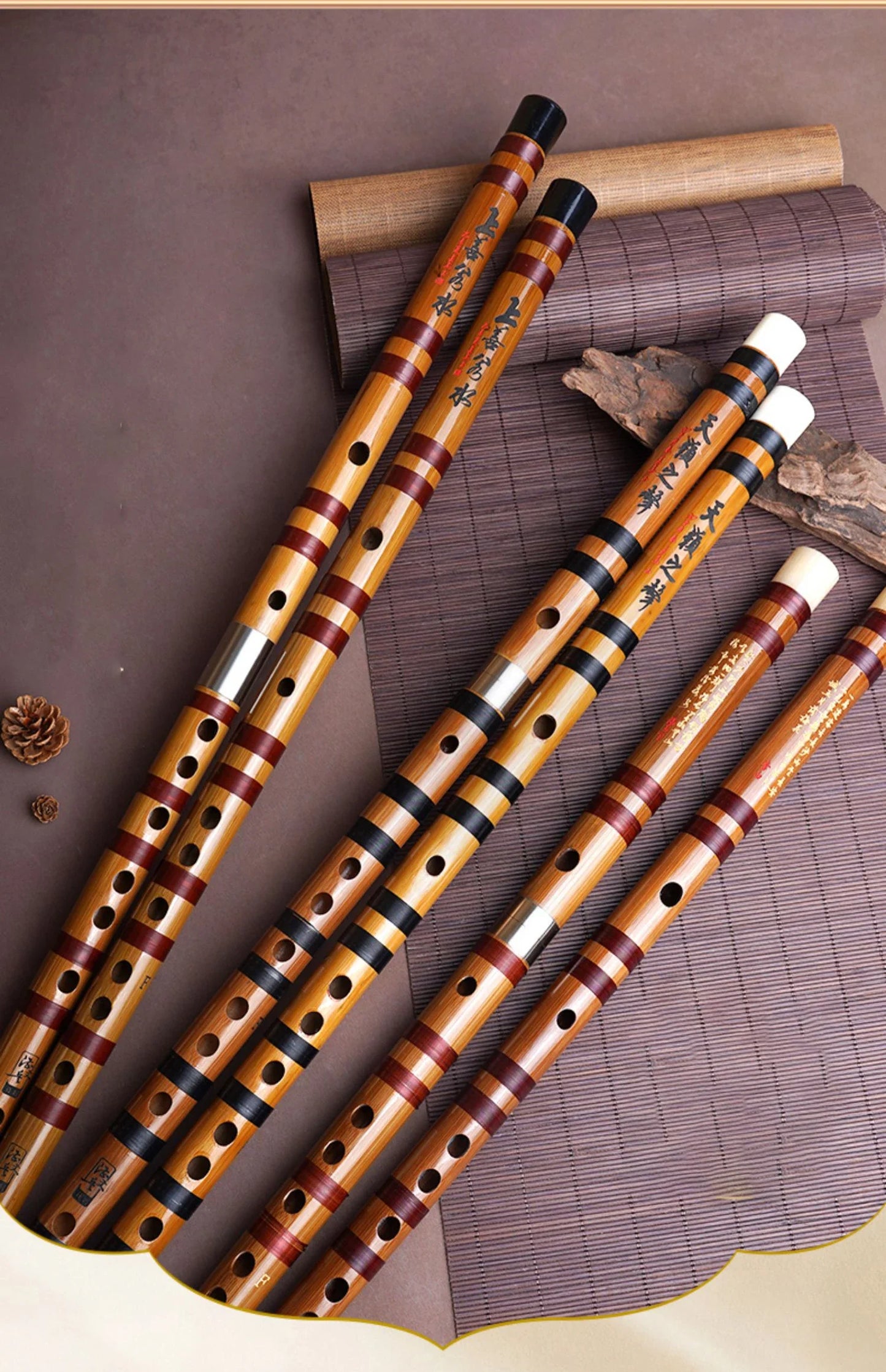 Chinese Bamboo Flute Dizi – Traditional Flute for Beginners, Key C/D/E/F/G Musical Instrument