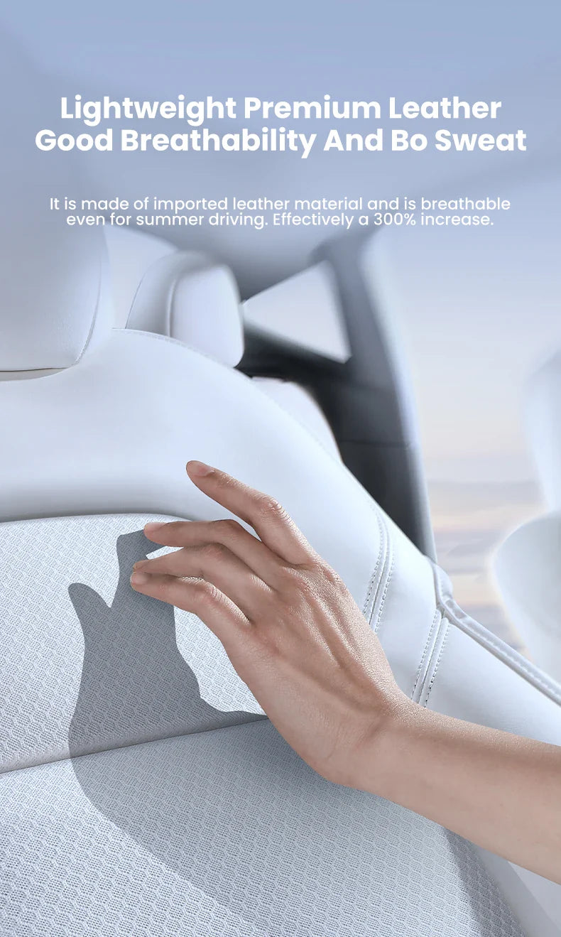 YZ Tesla Seat Cushion Cover — Ventilated Cooling Car Seat with Fan for Model 3 & Model Y | Breathable Summer Accessory