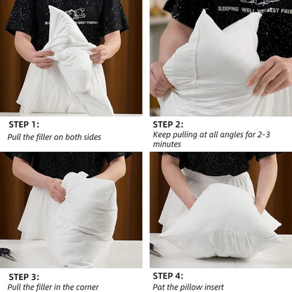 Soft Fluffy Throw Pillow Insert – White Cushion Inner Pad, Plump Stuffer for Decorative Pillows, 30x50cm, 45x45cm, 50x50cm