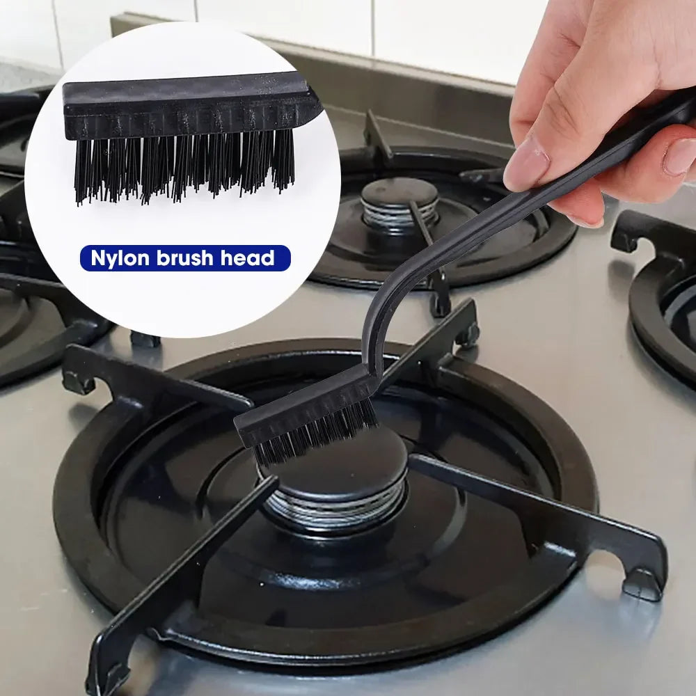 3Pcs Stainless Steel and Nylon Wire Brush Set - Rust Removal Cleaning Tools for Kitchen Pots - Essential Household Cleaning Supplies