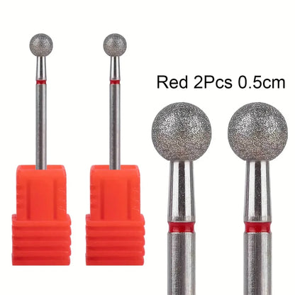 1/2/4Pcs Diamond Nail Drill Bit Set - Rotary Electric Milling Cutters for Manicure, Pedicure, Cuticle & Nail Tools Accessories