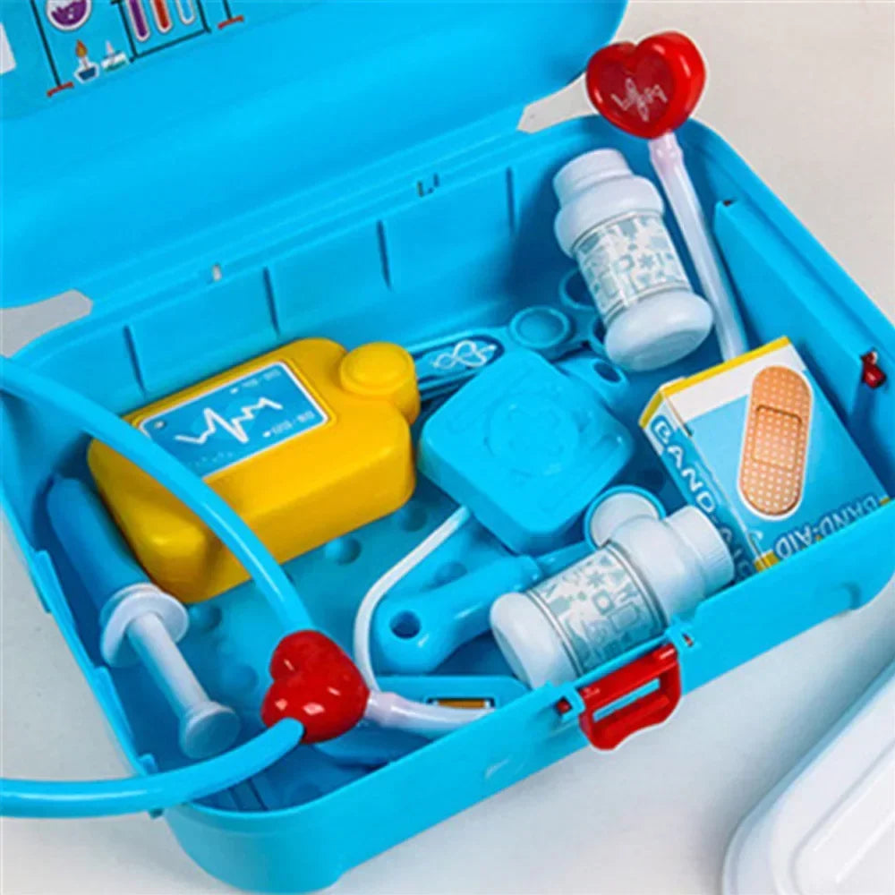 17pcs Kids Doctor Pretend Play Set - Portable Backpack Medical Kit Toy for Role Play Learning & Gift