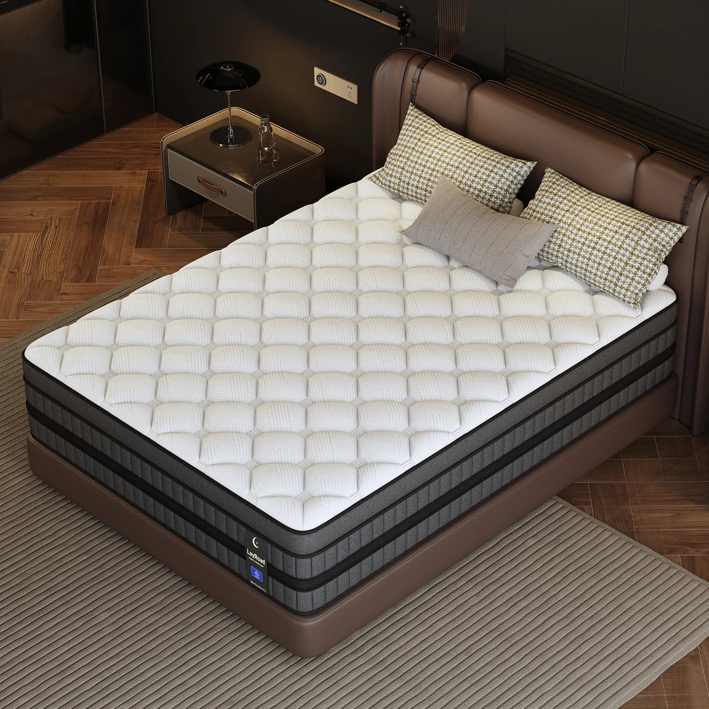 Full-Size Hybrid Mattress - 12/14-Inch Medium-Firm Gel Memory Foam with Pocketed Springs, Bed-in-a-Box Comfort