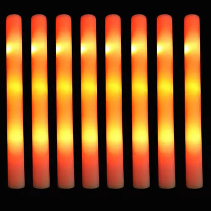 30Pcs Foam Glow Sticks – Colorful LED Flashing Glow Sticks with 3 Modes for Parties, Weddings & Concerts