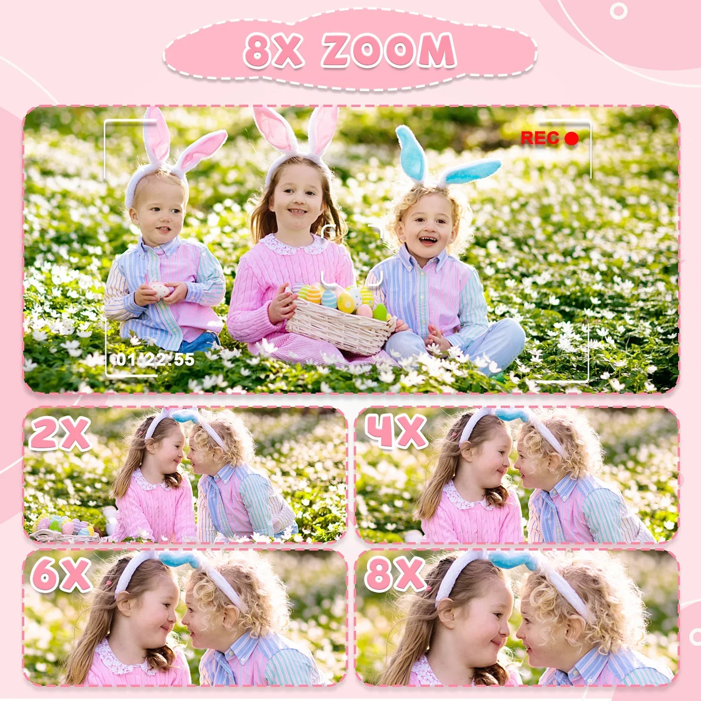 1080P HD Kids Digital Camera — Toddler Video Camera with 2.0-inch Screen & Silicone Case