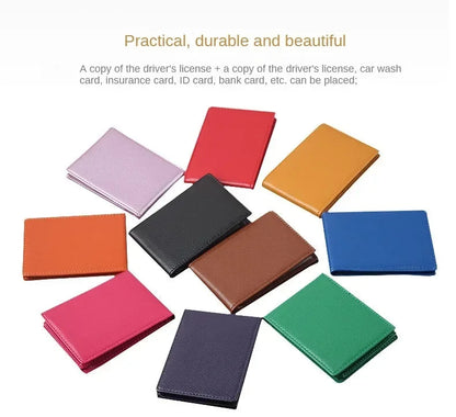 PU Leather Driver License Holder — Car Document Wallet for ID, Pass, Certificate, and Card Storage