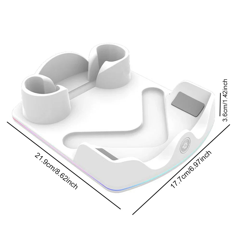 Meta Quest 3S Charging Dock – Fast VR Headset Station with RGB Light & Controller Holder for Quest 3S/3/2