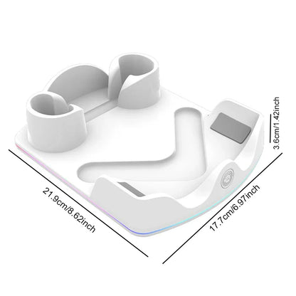 Meta Quest 3S Charging Dock – Fast VR Headset Station with RGB Light & Controller Holder for Quest 3S/3/2
