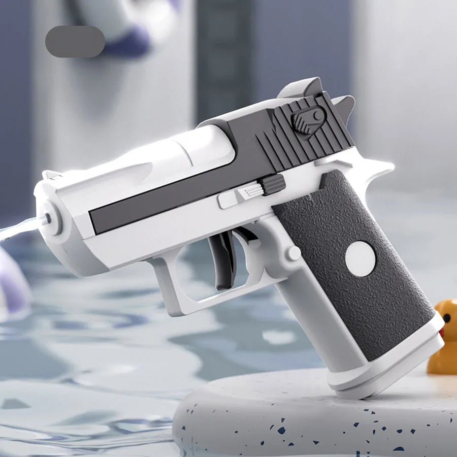Kids Summer Mini Desert Eagle Water Gun – Mechanical Continuous Firing Small Pistol for Beach & Pool Play