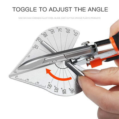 Multifunctional Angle Shear - 45-120 Degree Miter Cutter Hand Shear for PVC, PE Plastic Pipe - Ideal for Housework, Home Decor, and Plumbing