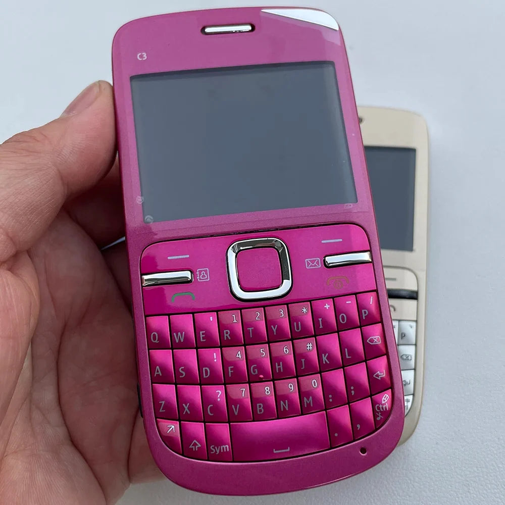 C3-00 Unlocked Mobile Phone - 2.4" GSM 2G QWERTY Keyboard Cellphone with 2MP Camera