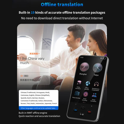 S85 Pro Language Translator Device - 138 Languages, 4-inch Screen, Voice & Video Recording, Offline Translation, 8GB Storage & 2000mAh Battery