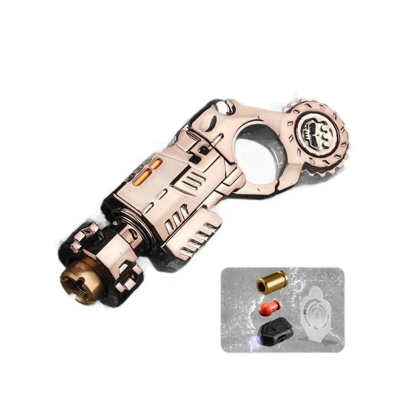 Shell-Ejecting Alloy Toy Pistol Set – Mini Finger Spinning Top Fidget & Sensory Desk Gadget for Teens