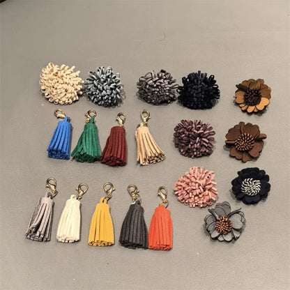 DIY Sneaker Shoe Lace Charm – Flower Tassel Shoe Buckle Decoration, Autumn Winter Fashion Shoe Accessories (1PC)