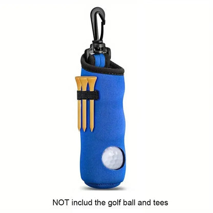 Golf Tee Holder & Ball Carry Bag Pouch – Keychain Belt Clip, Golf Accessories & Gifts