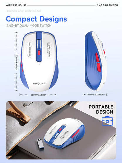 Xiaomi M303L Wireless Bluetooth Mouse – 2.4G Dual Mode 1600 DPI Silent Portable Mouse for PC, Tablet, Notebook, Android & iOS