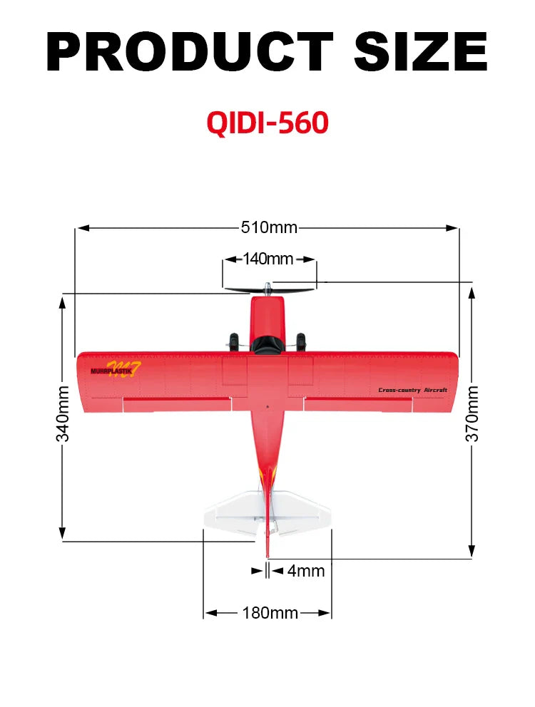 Qidi560 Moore M7 Off-Road RC Plane – 4CH Brushless Fixed-Wing Aircraft, EPP Foam, Remote Control Airplane Toy